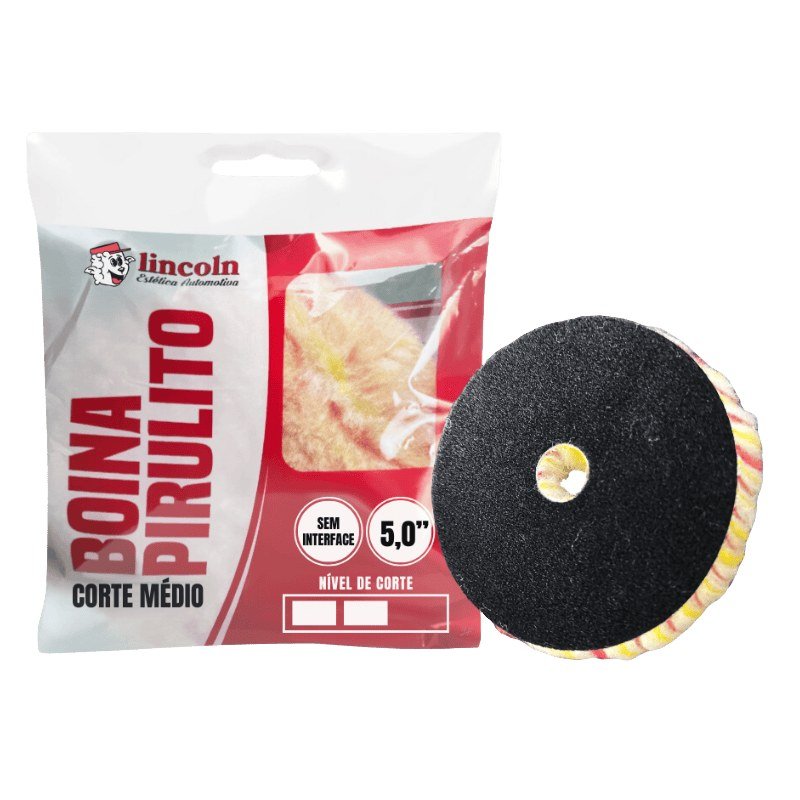Boina de Lã Pirulito Corte 5" Lincoln — produto para estética automotiva