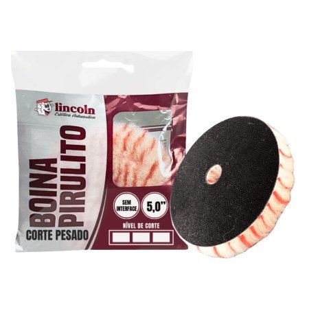 Boina de Lã Pirulito Corte Pesado 5" Lincoln — produto para estética automotiva