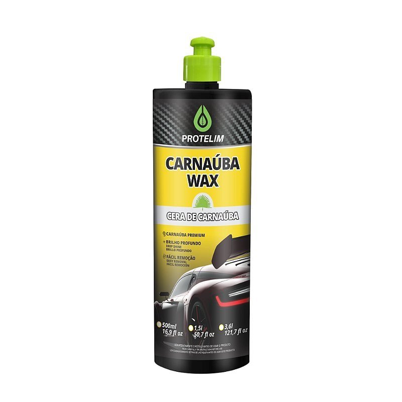 Carnaúba Wax Cera Automotiva de Alta Proteção 500ml - Protelim — produto para estética automotiva