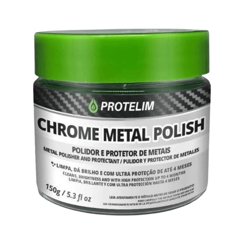 Chrome Metal Polish Polidor de Metais 150g - Protelim — produto para estética automotiva