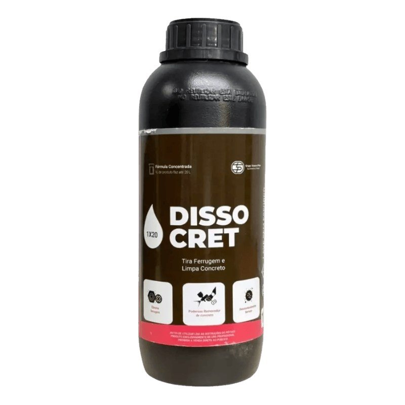 Dissocret Desincrustante Ácido Limpa Concreto 1L Teixeira Pinto — produto para estética automotiva