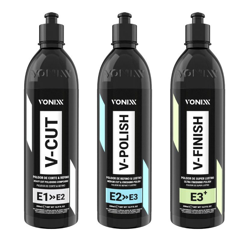 Kit de Polimento Sistema VHP Vonixx — produto para estética automotiva