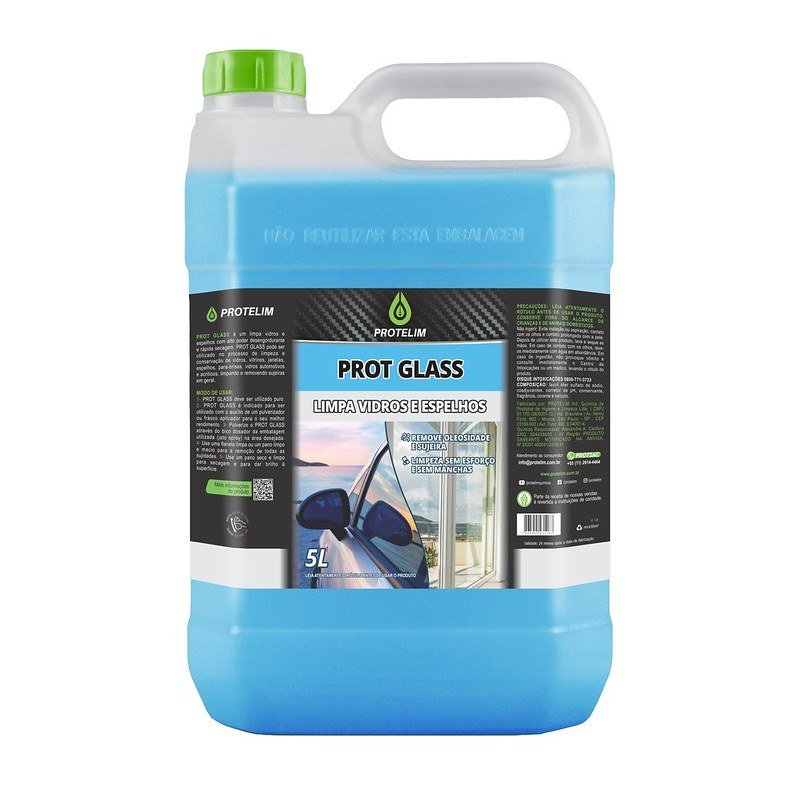 Prot Glass Limpa Vidros Automotivo 5L - Protelim — produto para estética automotiva